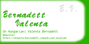 bernadett valenta business card